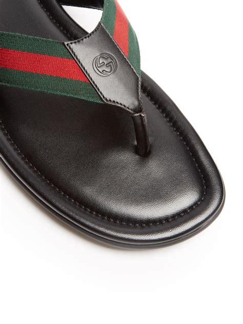 gucci mens leather flip flops